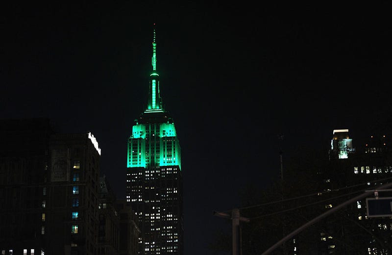 Green Empire State Building