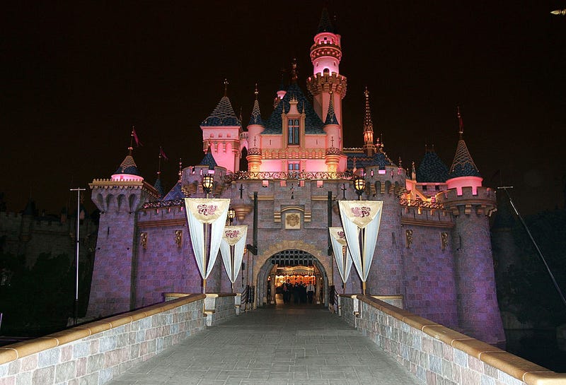 ANAHEIM, CA - MAY 04: Sleeping Beauty's Castle is seen prior to the opening day at King Arthur Carousel during the Disneyland 50th Anniversary Celebration at Disneyland Park on May 4, 2005 in Anaheim, California.