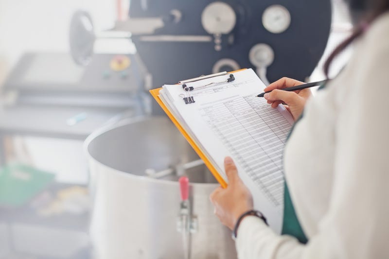 Person conducting a health inspection