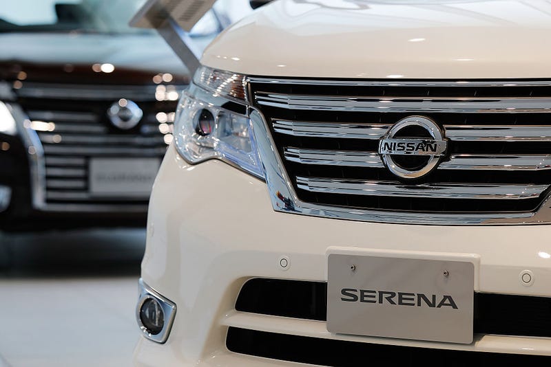 Nissan Motor's logo is seen on their vehicle May 12, 2016 in Tokyo, Japan.