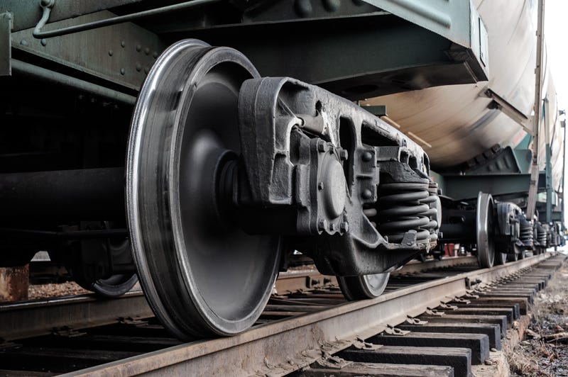 Train carrying iron ore derails in Victorville; more than a dozen cars overturned