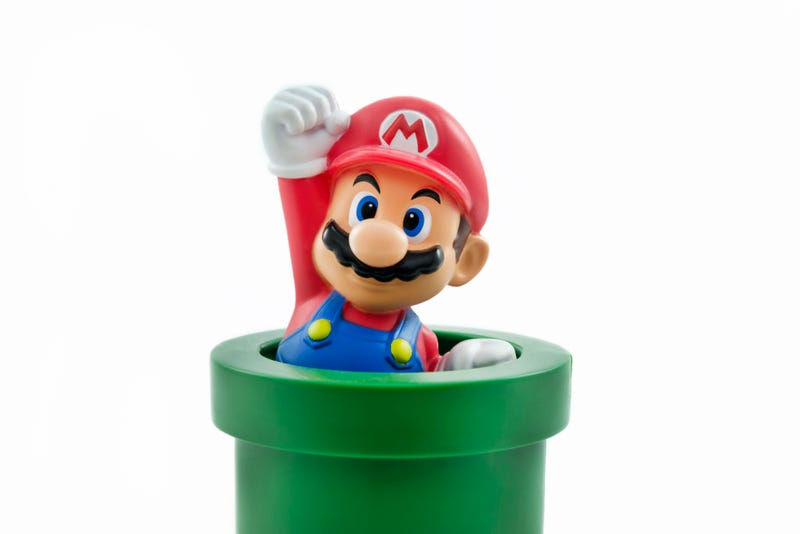 Isolated studio shot of Mario from Nintendo's Super Mario Bros. franchise of video games.