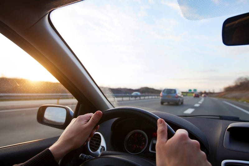 Car on freeway