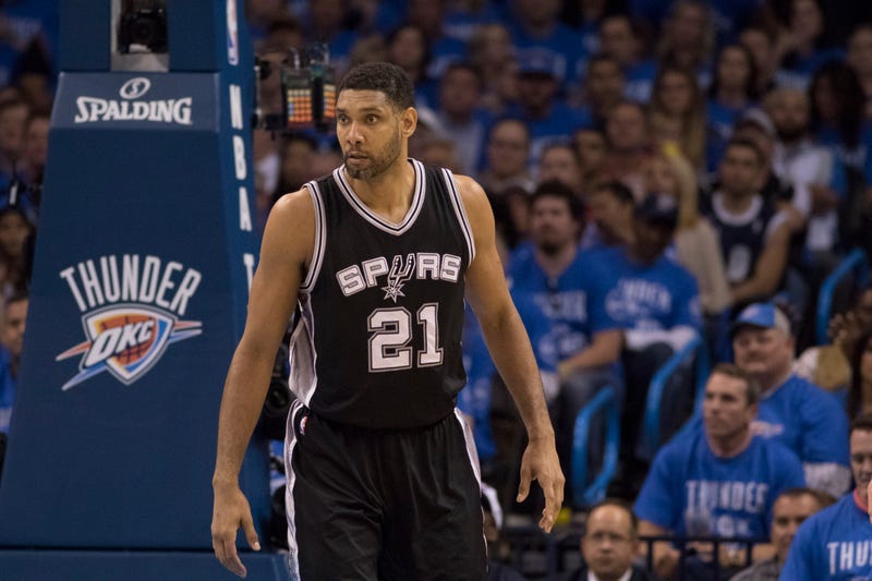 Tim Duncan manning the low post for San Antonio