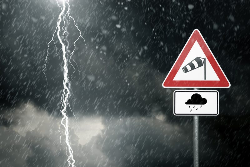 Strong wind and rain