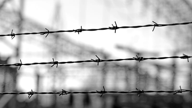 Outside a former concentration camp.