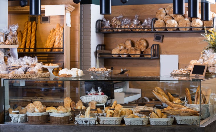 Baked goods display