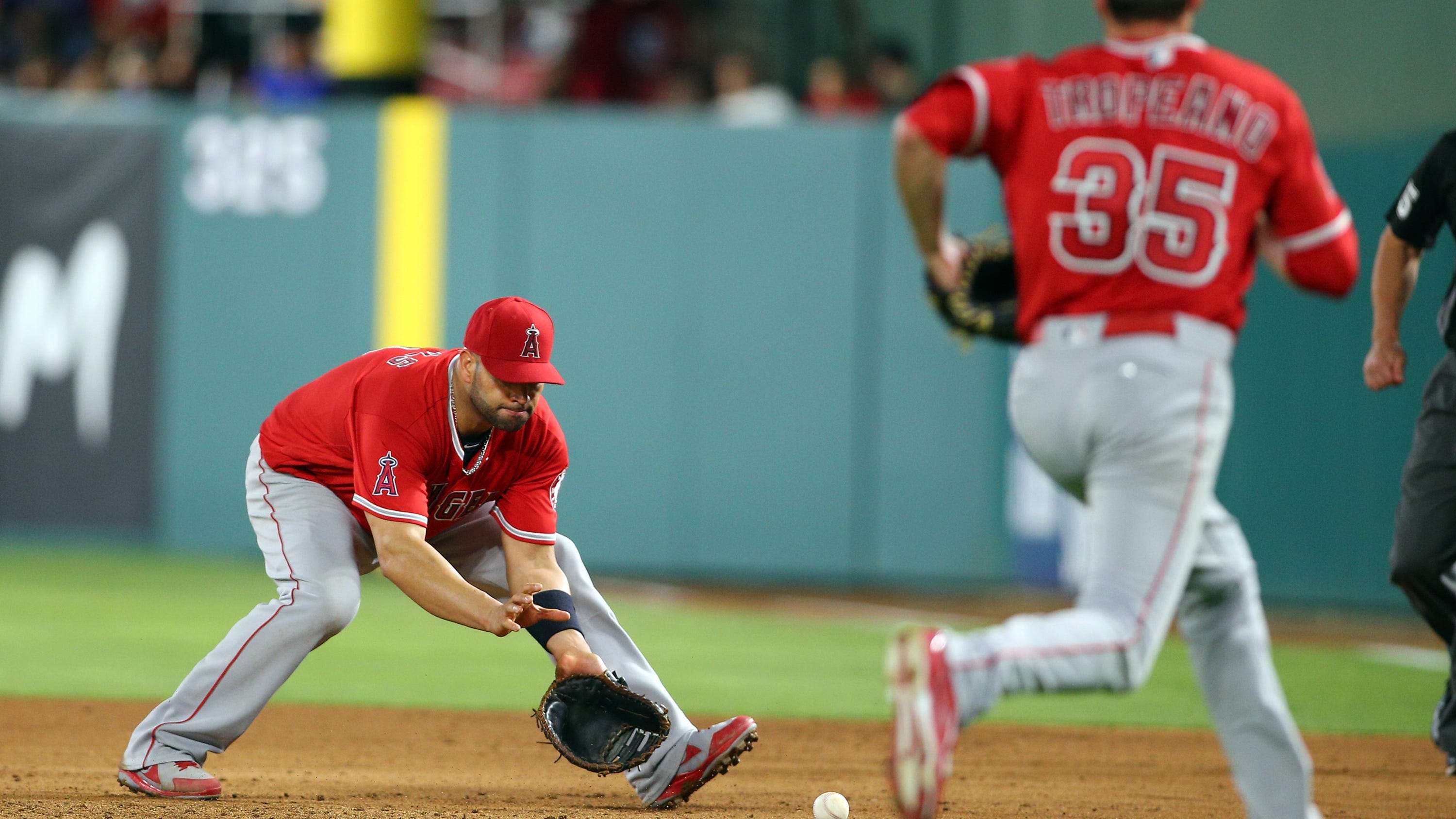 41-year-old Albert Pujols amuses fans with rare appearance at third base