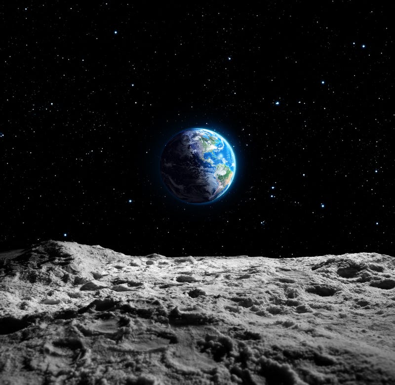 View of Earth from moon