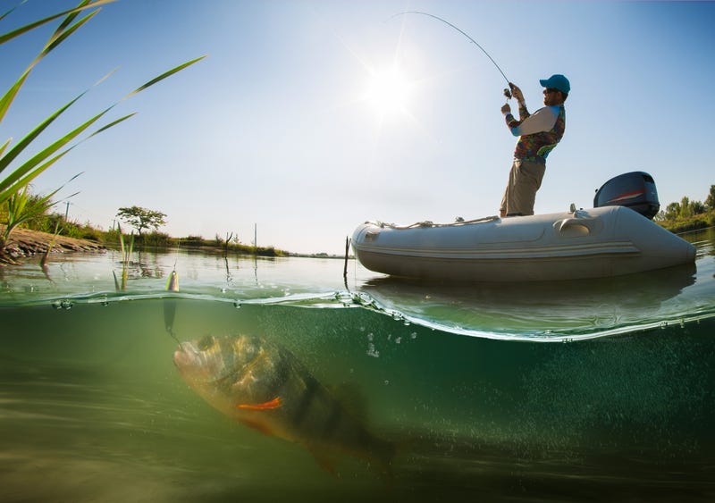 fishing on river