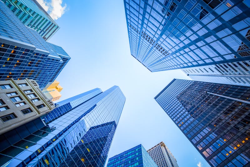 skyscrapers in downtown