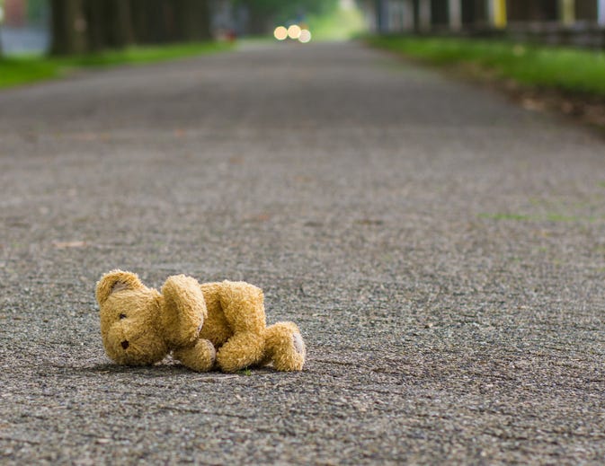 Teddy bear of missing child.