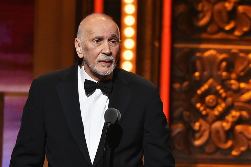 Actor Frank Langella accepts the award for Best Performance by an Actor in a Leading Role in a Play in "The Father" during the 70th Annual Tony Awards at The Beacon Theatre on June 12, 2016 in New York City.