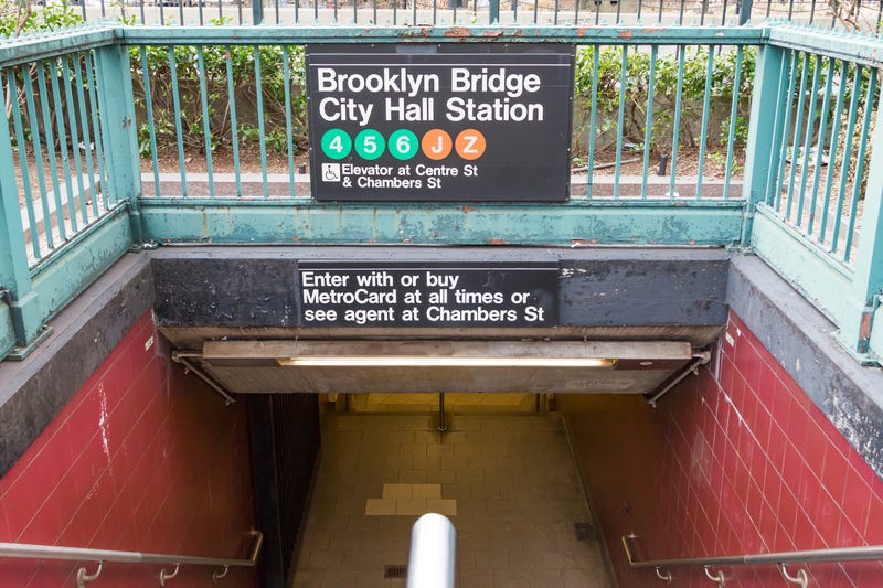 The woman was attacked near the platform for the 4/5/6 trains at the Brooklyn Bridge-City Hall station