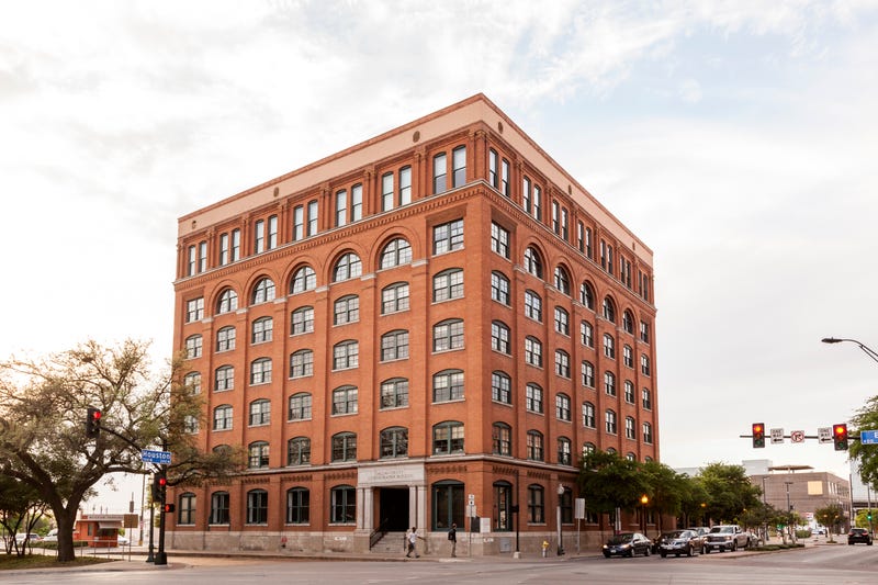 Dallas, Tx, USA - April 8, 2016: The Sixth Floor Museum at Dealey Plaza. Dallas, Texas, United States