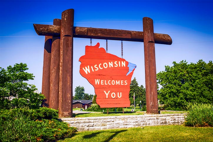 Wisconsin Welcome sign