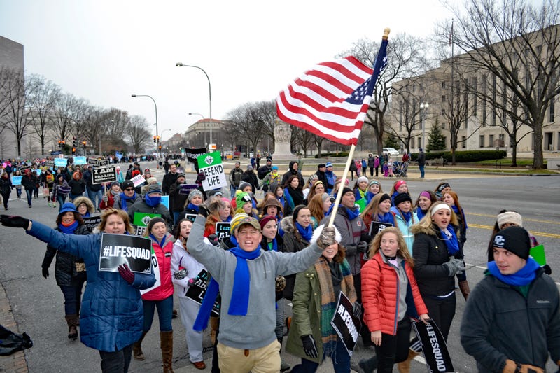 Pro Life marchers start towards the U.S. Supreme Court in their annual March For Life.