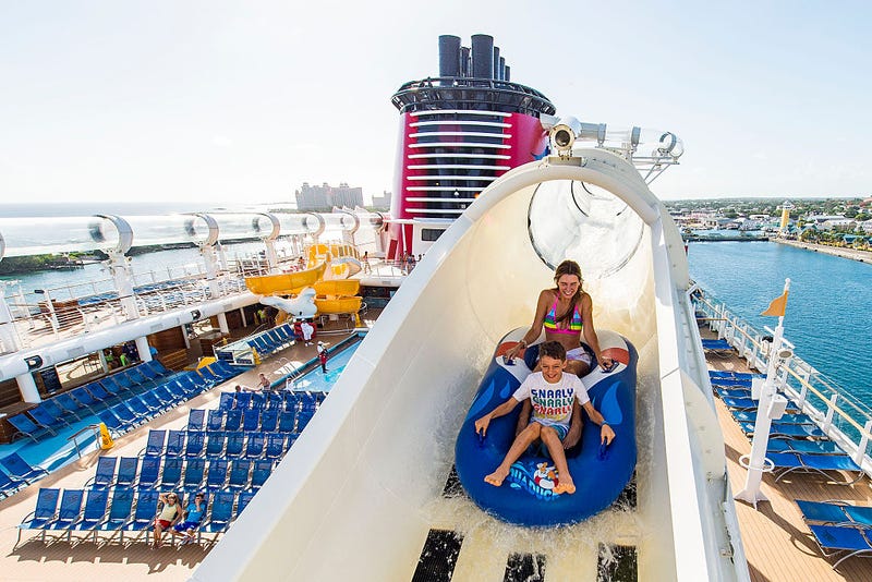 A water coaster aboard the Disney Dream in Nassau, Bahamas.