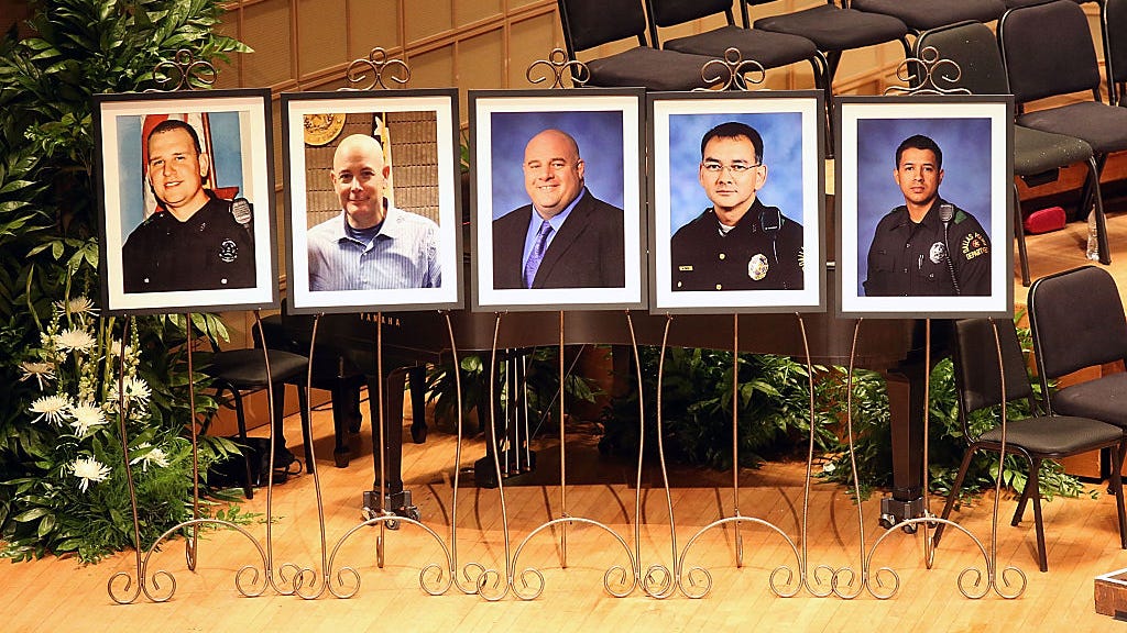 Dallas Police remember the five officers killed on the job six years ago today