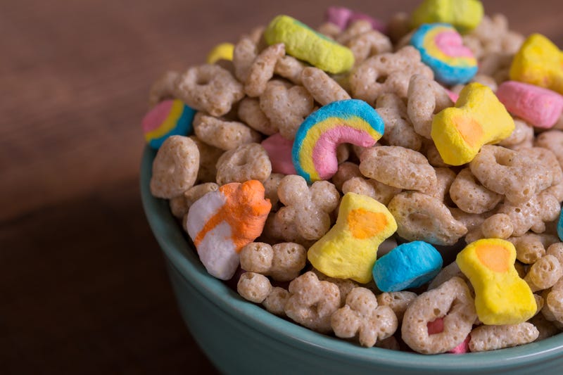 Lucky Charms, the cereal known for its colorful marshmallows and crunchy toasted oat shapes, is suspected of causing nausea, diarrhea and vomiting in four people in the Flint area, health officials reported.