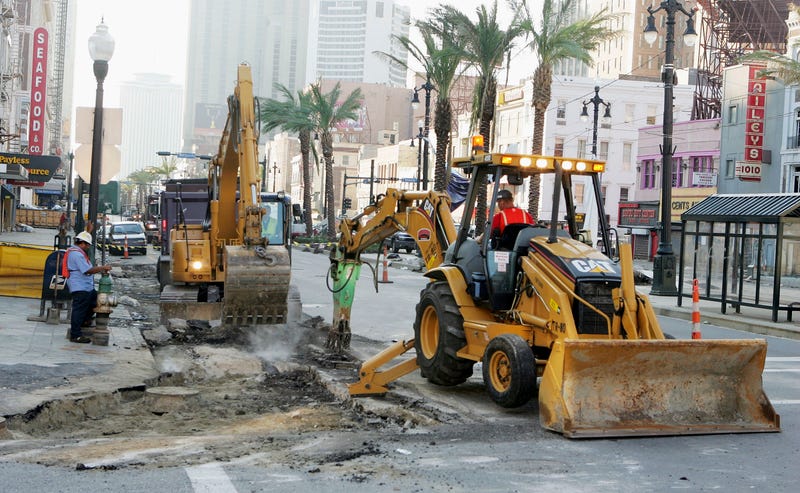 road construction on Canal St