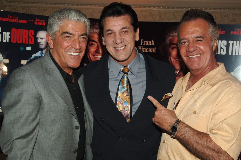 Actors Frank Vincent, Chuck Zito and Tony Sirico arrive at the celebration for Frank Vincent's new book "A Guy's Guide To Being a Man's Man" at Capitale March 8, 2006 in New York City.