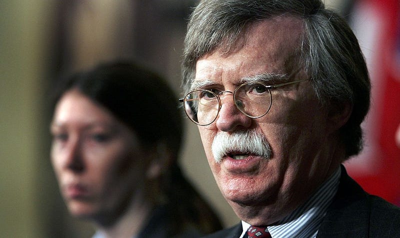 American Ambassador to the United Nations John Bolton speaks to the media at UN headquarters April 28, 2006 in New York City.