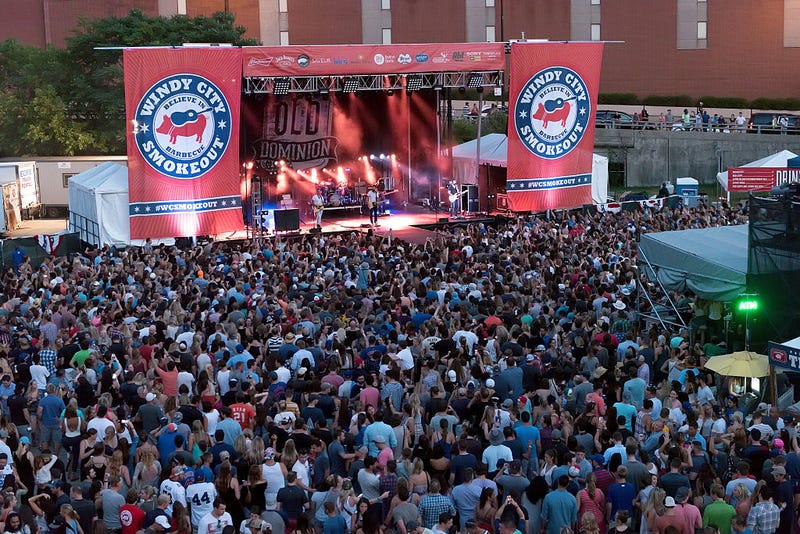 Old Dominion perform during the 4th Annual Windy City Smokeout, BBQ and Country Music Festival on July 17, 2016 in Chicago, Illinois.