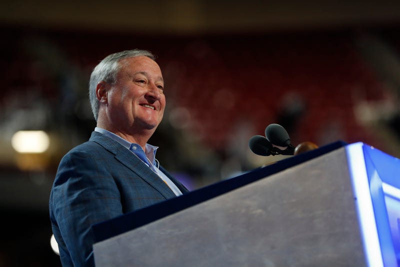 Philadelphia Mayor Jim Kenney participates in a walk-through at the Wells Fargo Center July 24, 2016 in Philadelphia, Pennsylvania. The Democratic National Convention opens July 25.