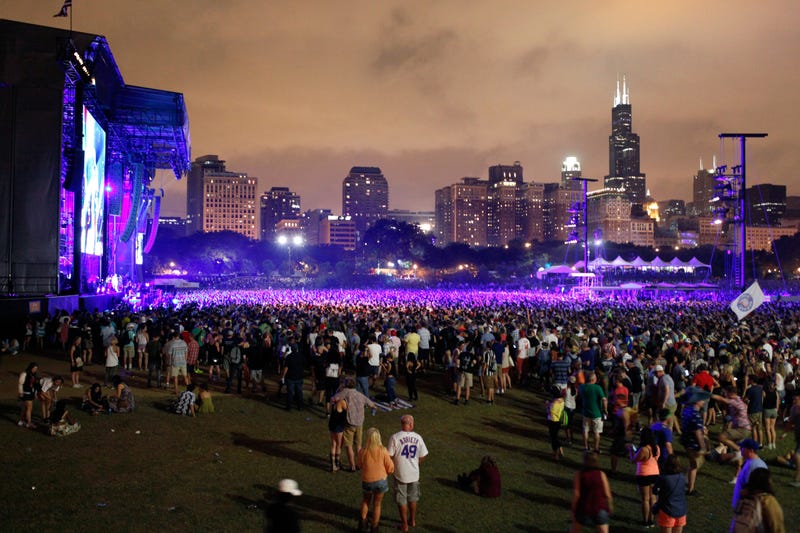 Lollapalooza Samsung stage at night
