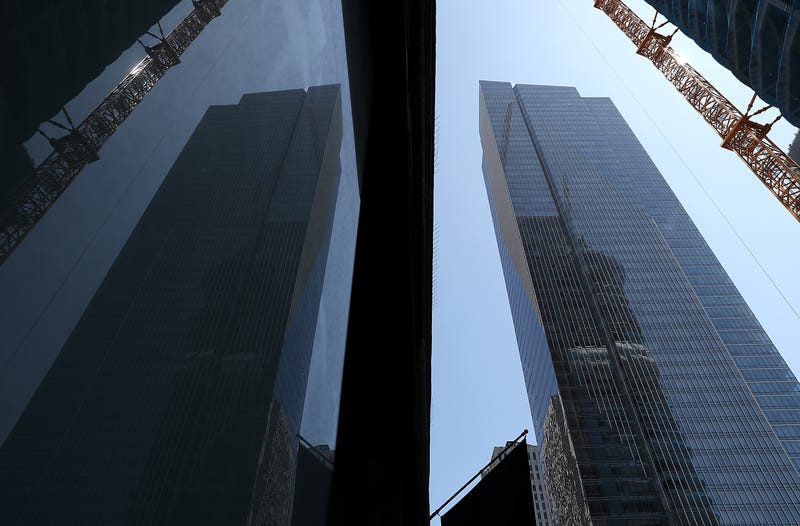 The Millennium Tower is seen reflected in a window on August 11, 2016 in San Francisco, California.