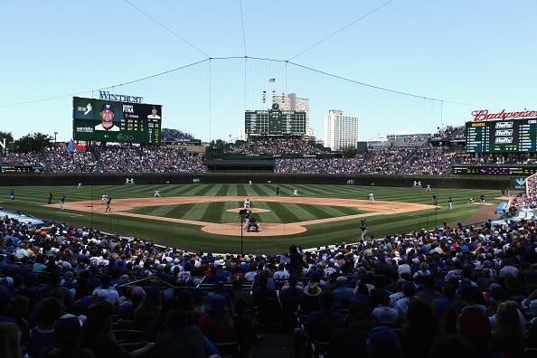 Wrigley Field is the home of the Cubs.