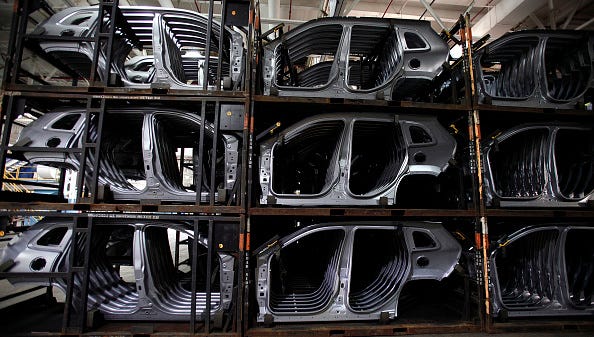 Details for Fiat Chrysler Automobiles are shown at the FCA Sterling Stamping Plant (now Stellantis)