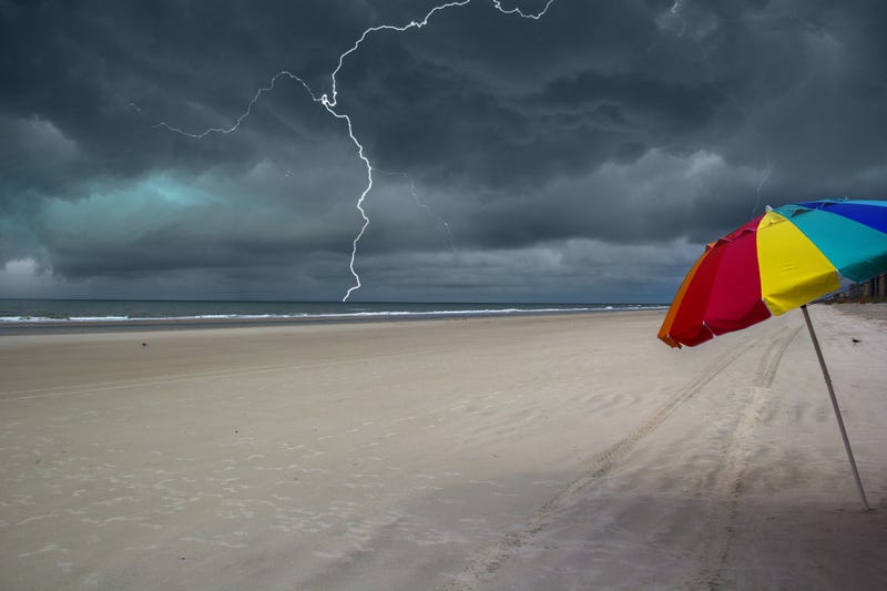lightning on beach