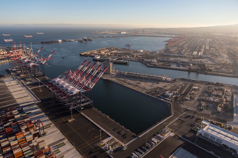 aerial view of harbor