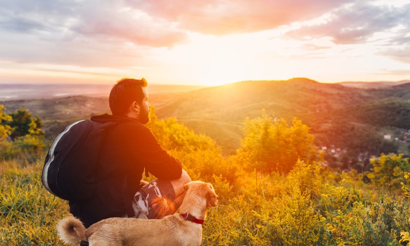 man and dog