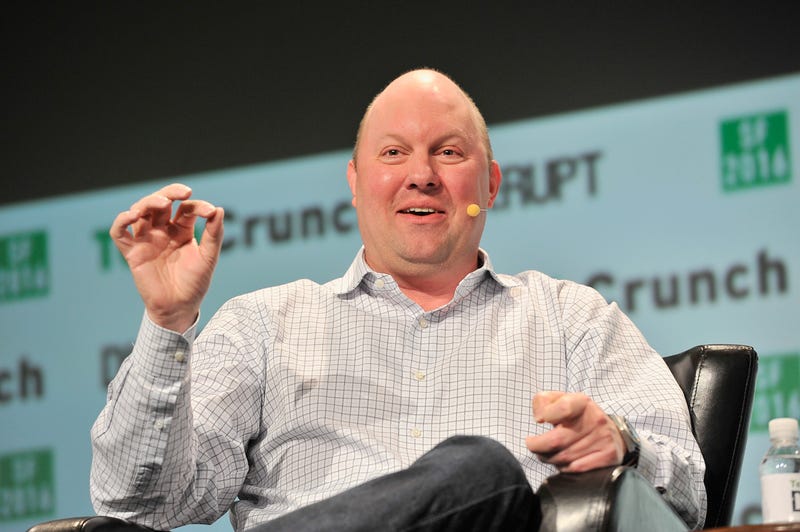 SAN FRANCISCO, CA - SEPTEMBER 13: Entrepreneur Marc Andreessen speaks onstage during TechCrunch Disrupt SF 2016 at Pier 48 on September 13, 2016 in San Francisco, California.