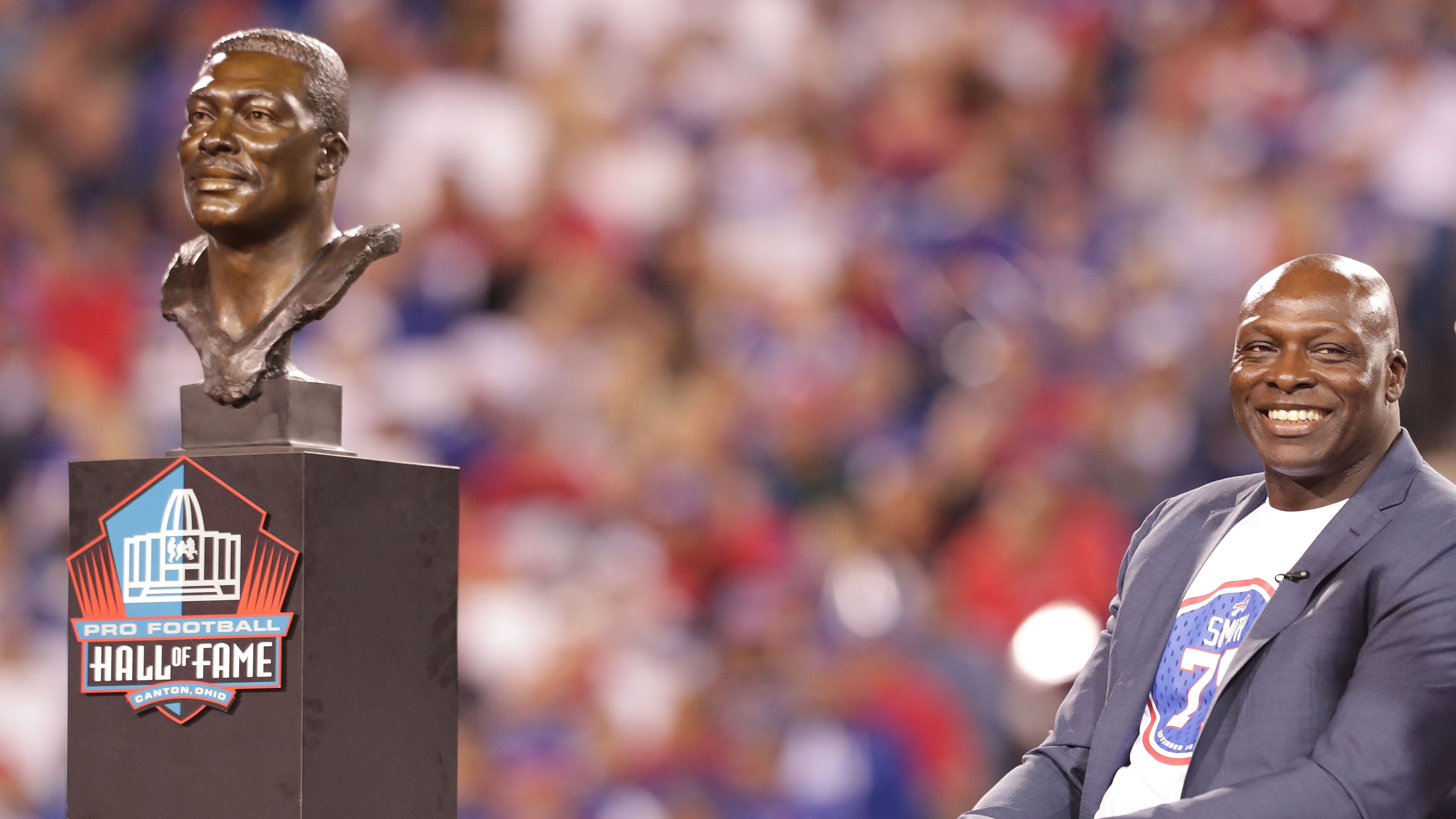 Inspired by Myles Garrett, Hall-of-Famer Bruce Smith debuts his own quarterback graveyard