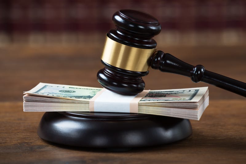 Gavel and money