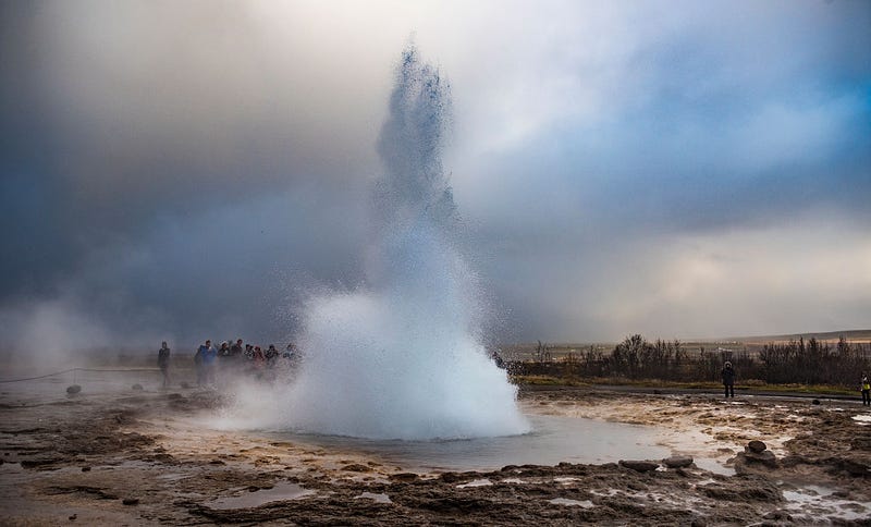 A Washington woman has been hospitalized after jumping into a hot spring in Yellowstone National Park.