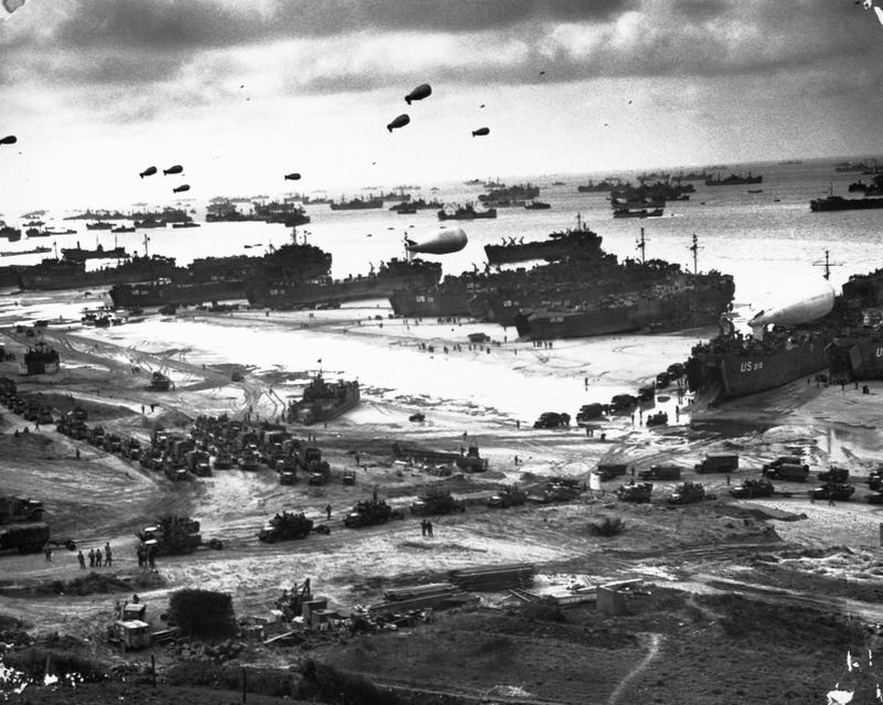 Allied forces secured the beaches at Normandy