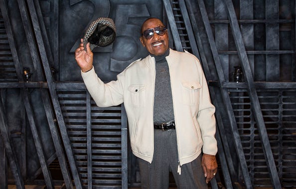 Abdul 'Duke' Fakir, the last living member of The Four Tops visits 'Motown The Musical' at Shaftesbury Theatre on October 19, 2016 in London, England.