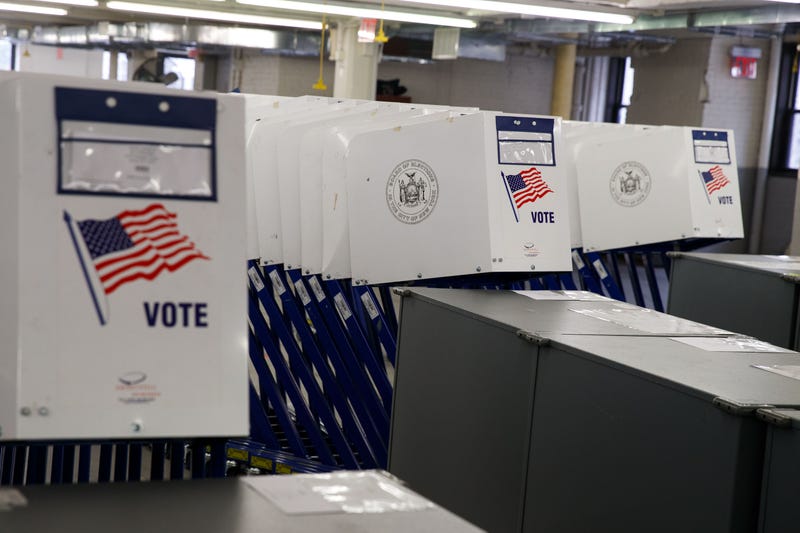 Voting booths sit at a New York City Board of Elections voting machine facility warehouse, November 3, 2016 in the Bronx borough in New York City.