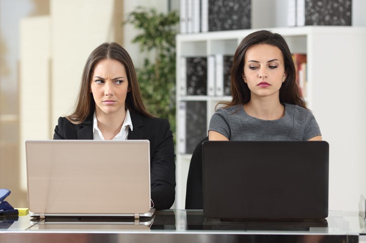 Women fighting at work