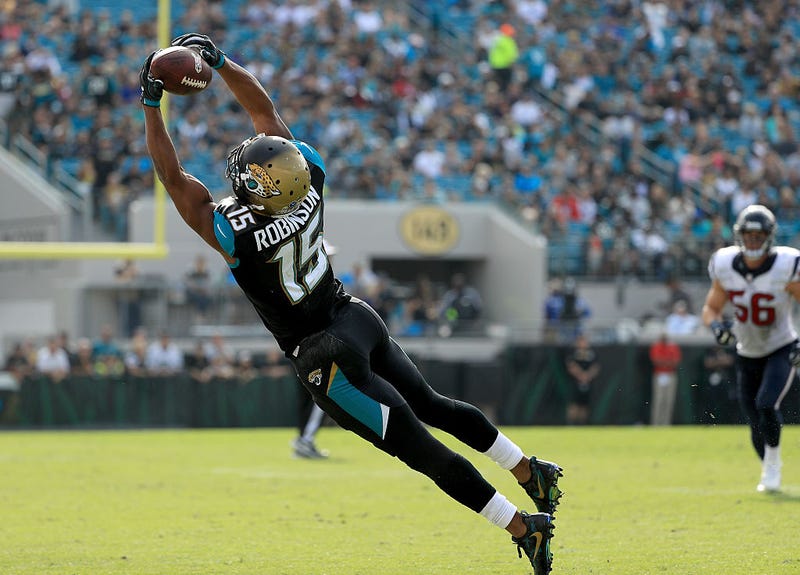 Allen Robinson extends for a great catch in his days with the Jaguars.