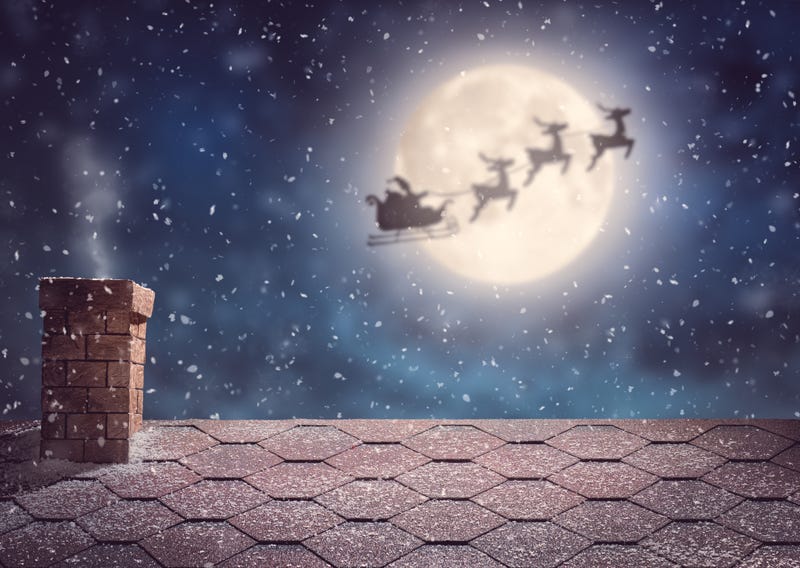 santa in  snow
