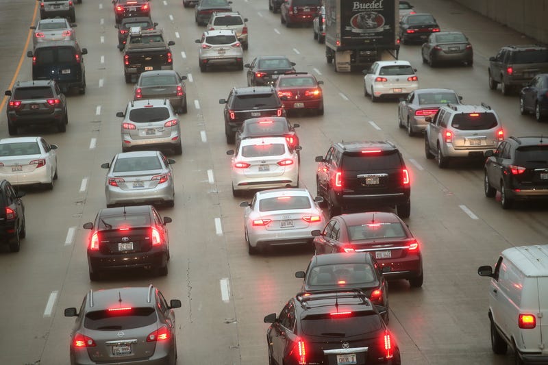 Highway traffic jam due to holiday travel