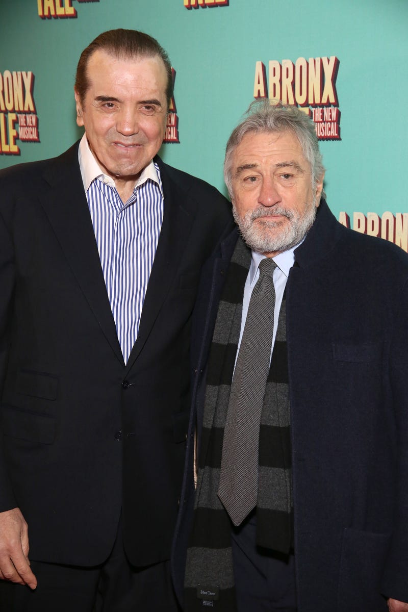 Chazz Palminteri and Robert De Niro attend the Broadway Opening Night Perfomance of 'A Bronx Tale' at The Longacre on December 1, 2016 in New York City.