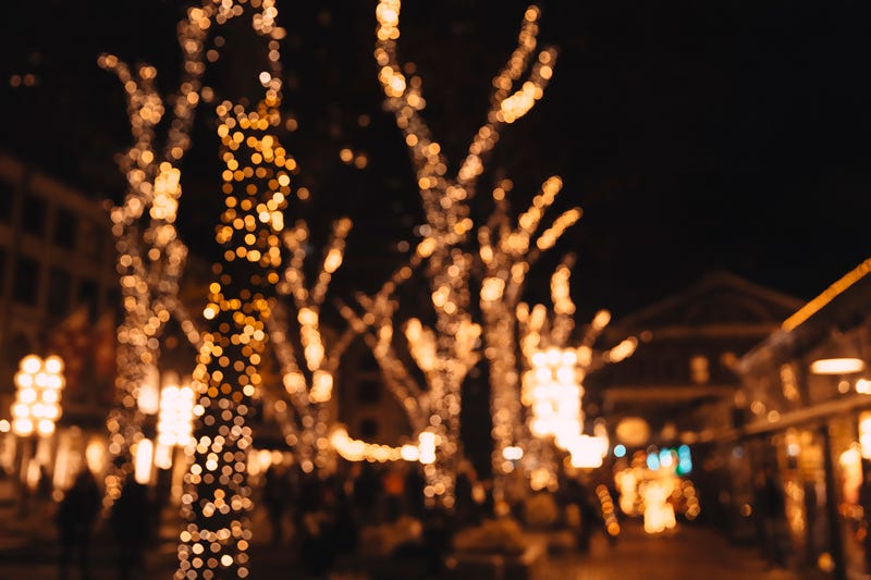 Christmas lights outside