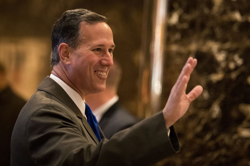 Rick Santorum, former U.S. Senator from Pennsylvania and former Republican presidential candidate, arrives at Trump Tower, December 12, 2016 in New York City.